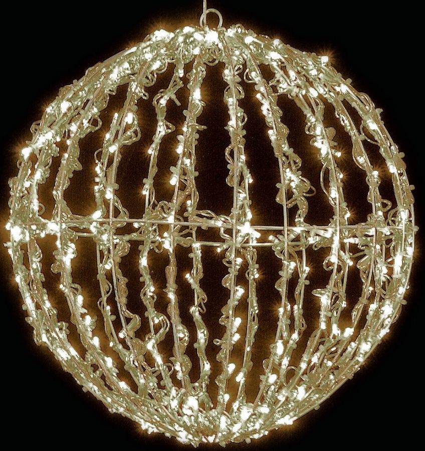 200Led Φωτιζόμενη Ακρυλική Μπάλα Με Θερμό Φωτισμό Και Μετασχηματιστή Ip44,25cm Lianos 60155