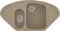 Sanitec Νεροχύτης 302 Classic 96×51 302-42-Granite-Taupe