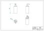 Ντισπένσερ Μεταλλικό Επικαθήμενο 220ml W60xD60xH190mm Light Gold Gloss PVD Verdi 3012052