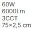 Πλαφονιέρα οροφής LED 60W 3CCT by switch on base σε μαύρη απόχρωση D:75x2,5cm 42036-AA-Black