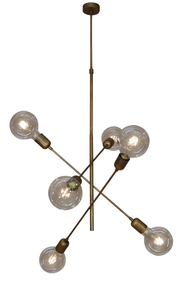 HL-3524-6 ERIC OLD BRONZE & WHITE PENDANT HOMELIGHTING 77-3803