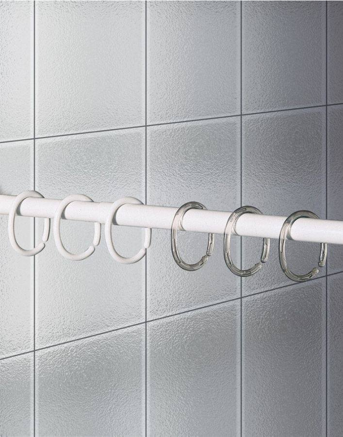 Κρίκοι Κουρτίνας Πλαστικοί Clips 12 pcs Joybath  White 007-00001