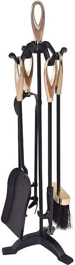 Αξεσουάρ Τζακιού (Κρεμανταλάς) Σετ 5 τμχ. Μαύρο 171561 