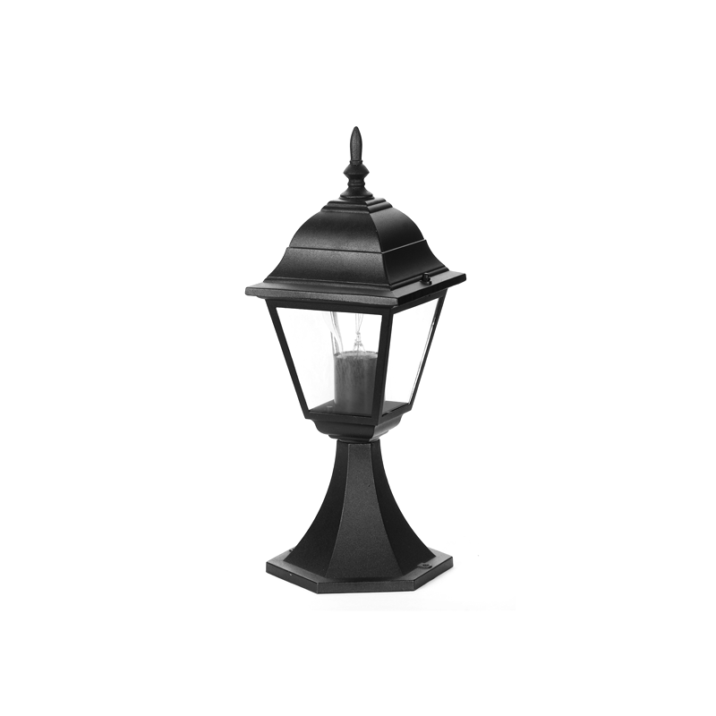 ΦΑΝΑΡΙ ΚΟΛΩΝΑΣ ΜΑΥΡΟ ΙΡ44 Ε27 60W RAL C0026 ACA HI6043BMS