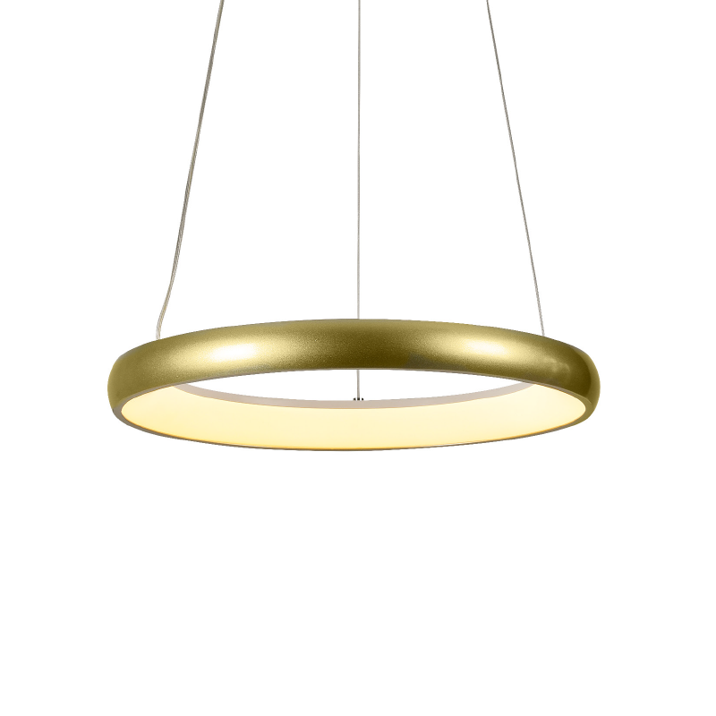 ΚΡΕΜΑΣΤΟ Φ/Σ LED 48W 3800LM CCT IP20 ΧΡΥΣΟ ΜΕΤΑΛΛΙΚΟ + ΑΚΡΥΛΙΚΟ  ACA HM23LEDP80GDCCT