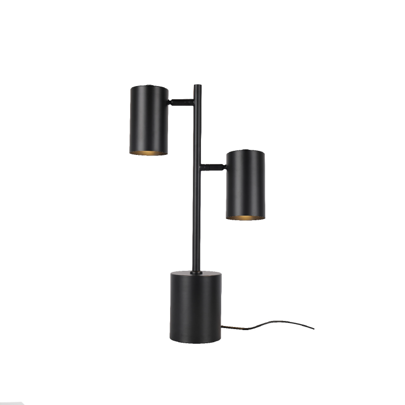 ΕΠΙΤΡΑΠΕΖΙΟ ΜΑΥΡΟ ΜΕΤΑΛΛΟ D12*H59cm 2ΧΕ27 KENNETH ACA MT240572