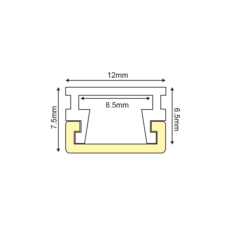 BRAEL ΠΡΟΦΙΛ ΑΛΟΥΜΙΝΙΟΥ P127U ME ΟΠΑΛ PC ΚΑΛΥΜΜΑ 2m/pc ACA P127U