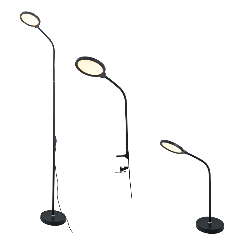 LED ΓΡΑΦΕΙΟΥ 3 IN 1 10W ΜΑΥΡΟ ABS+ΑΛΟΥΜΙΝΙΟ CCT STEP DIMMABLE 32Χ40Χ7 STEFAN ACA SF501ALL