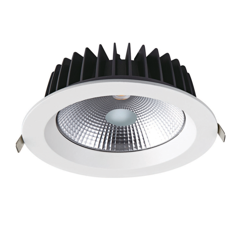 LED ΛΕΥΚΟ ΧΩΝΕΥΤΟ ΦΩΤΙΣΤΙΚΟ 40W 3000K 4700Lm 100° 230V AC Ra80 Φ230*77MM 5YRS ACA VIDO4030