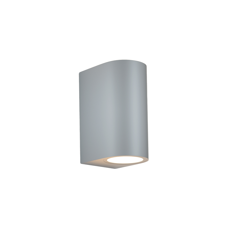 it-Lighting Michigan 2xGU10 Outdoor Up-Down Wall Lamp Grey D14.7cmx9cm 80200134