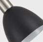 SE21-NM-52-MS2 ADEPT WALL LAMP Nickel Matt Wall lamp with Switcher and Black Metal Shade+ HOMELIGHTING 77-8376