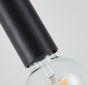 SE21-BL-4-3BL-GL1 ADEPT TUBE Black Pendant Smoked Glass+ HOMELIGHTING 77-8487