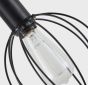 SE21-BL-4-4BL-GR12 ADEPT FLEX Black Pendant Black Metal Grid+ HOMELIGHTING 77-8907