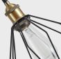 SE21-BR-10-3BL-GR12 MAGNUM FLEX Bronze Metal Pendant Black Metal Grid+ HOMELIGHTING 77-8965