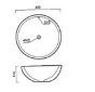 Νιπτήρας Μπάνιου Επιτραπέζιος Ø40 εκ. Ceramita F319