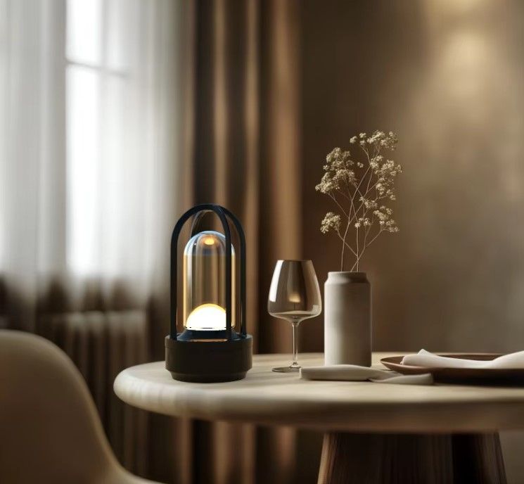 SE LED 17 TARO TABLE BATTERY LAMP LED BLACK RECHARCHEABLE 9x17,5cm 3.5W 2600mah 3CCT CHARGING HOMELIGHTING 77-50588