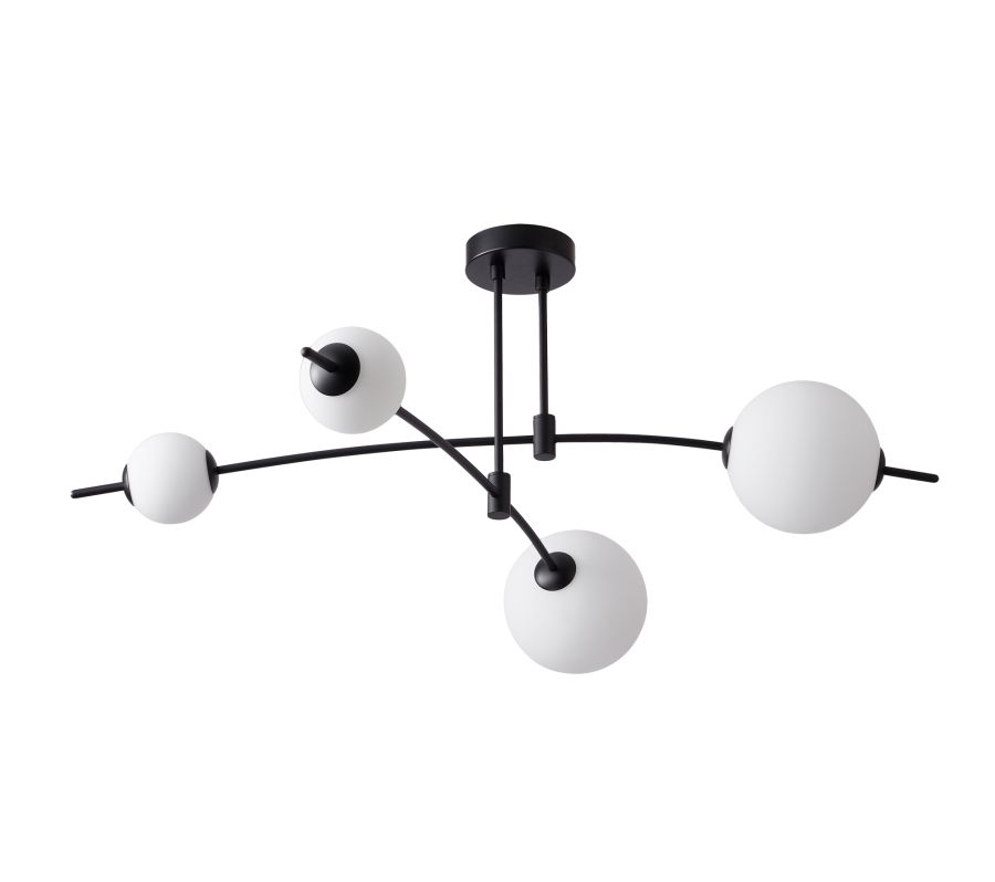 CCC 553-4 ΟΡΟΦΗΣ ΓΡΑΜΜΙΚΟ ΜΑΥΡΟΣ ΣΚΕΛΕΤΟΣ ΜΕ 4 ΦΟΥΣΚΕΣ LED 40W 3000K 1200 LUM ARlight 0064223