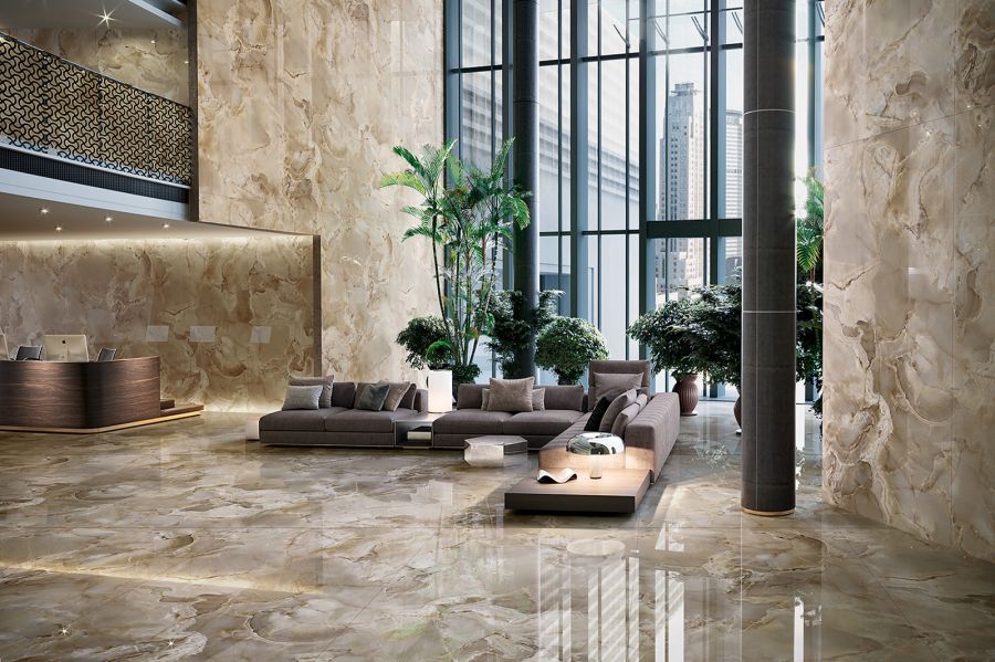 Πλακάκι Vintage Δαπέδου -Τοίχου Γυαλιστερό 60x120 εκ. Πορσελανάτο Retifficato Ma Onice Reale Opale