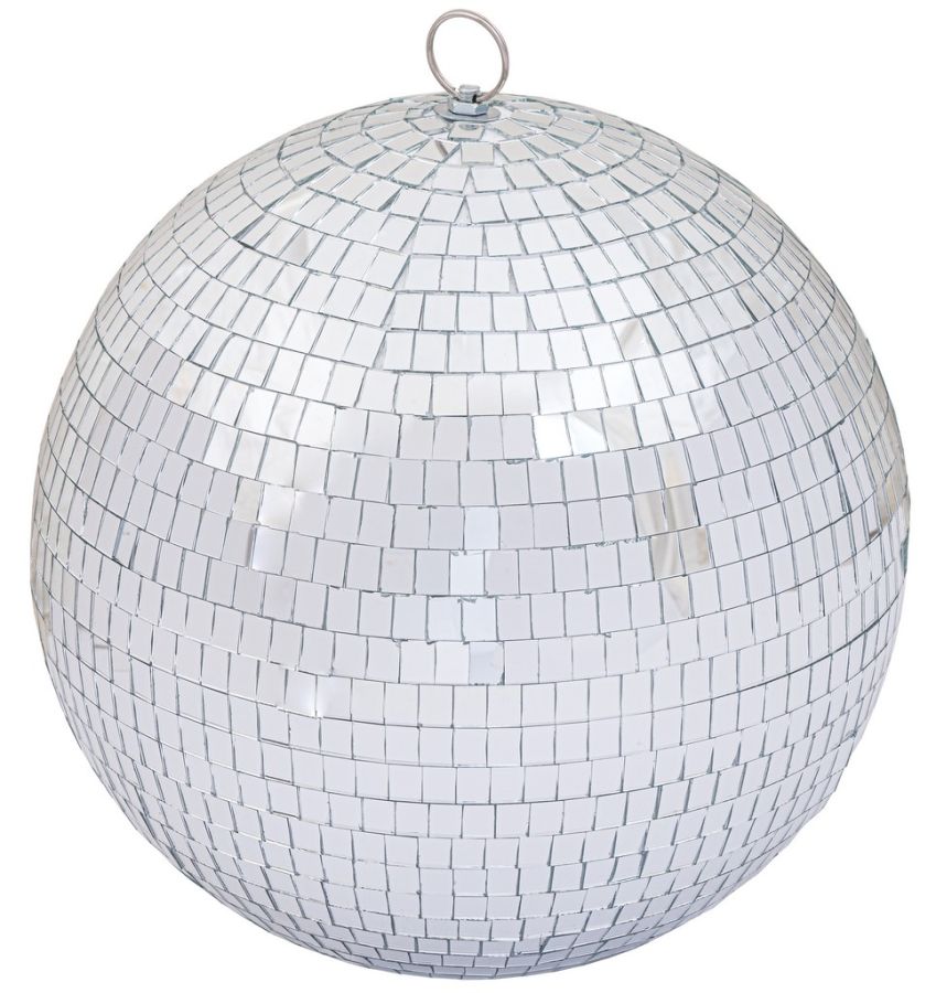 Ασημί Disco Πλαστική Χριστουγεννιάτικη Μπάλα 40cm Lianos 23629