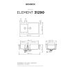 Νεροχύτης Ένθετος 86*50 εκ.Γρανίτης Asphalt Schock Cristalite Element 31290-1421