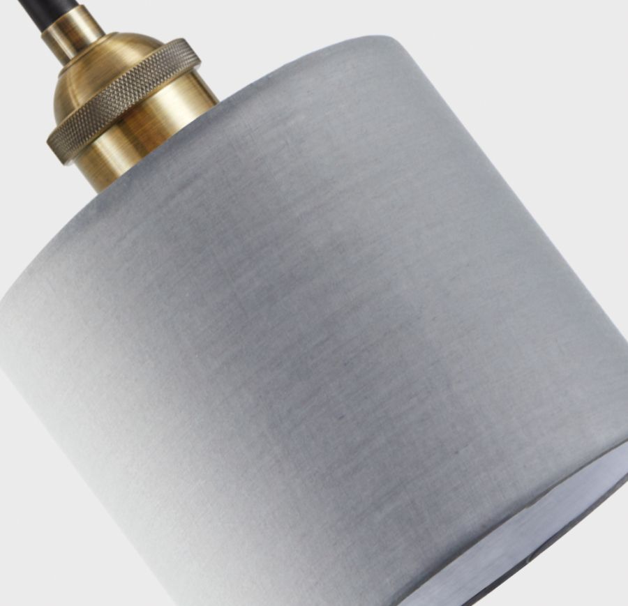 SE21-BR-10-4BL-SH2 MAGNUM BRONZE Grey Shade Pendant+ HOMELIGHTING 77-8738