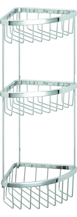 Τριπλή Γωνιακή Σπογγοθήκη Χρώμιο Bronze Art Σπογγοθήκες 16H8-10-3