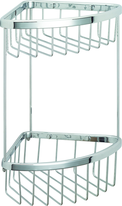 Σπογγοθήκη Γωνιακή Διπλή Χρώμιο Bronze Art Σπογγοθήκες 16H8-10-2