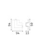 STICK RECESSED L-CONNECTOR Ideal Lux 330365