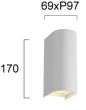 Φωτιστικό Τοίχου Λευκό L:69 Azores Viokef 4343000