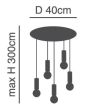 SE21-BL-B10-5BL-GR12 ADEPT FLEX Black Metal Grid Pendant+ HOMELIGHTING 77-8951