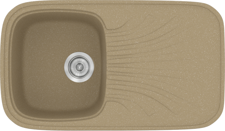 Sanitec Νεροχύτης 315 Classic 82×50 315-15-Metallic-Cream
