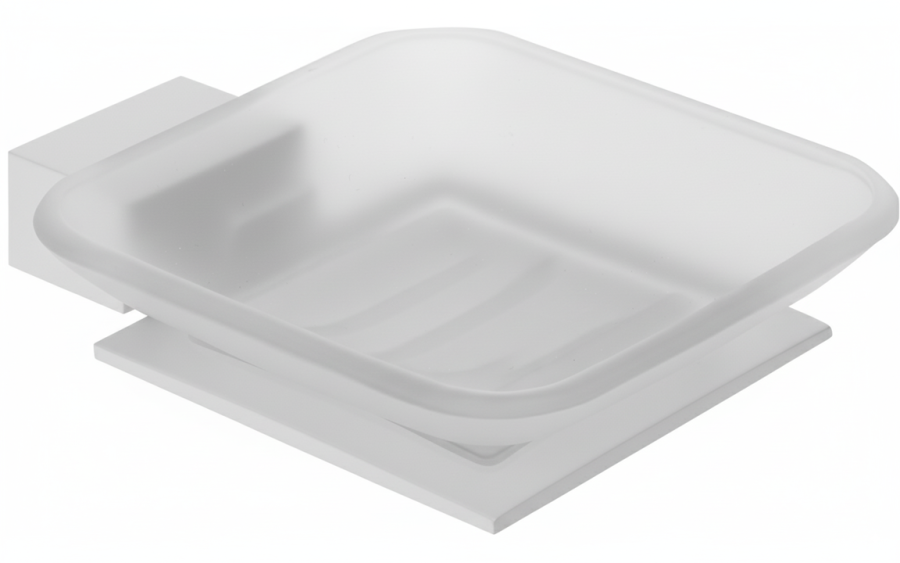 Σαπουνοθήκη Γυαλί Λευκό Bronze Art Shelfy 10V1-AA