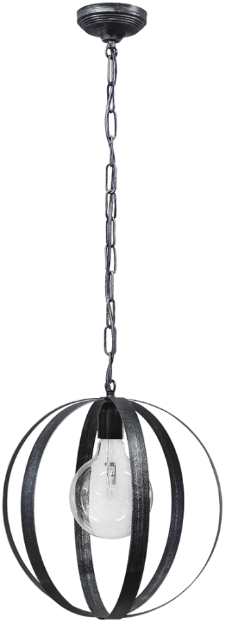 Κρεμαστό φωτιστικό μεταλλικό LAMA/35 1/L CHAIN SILVER Heronia 34-0088