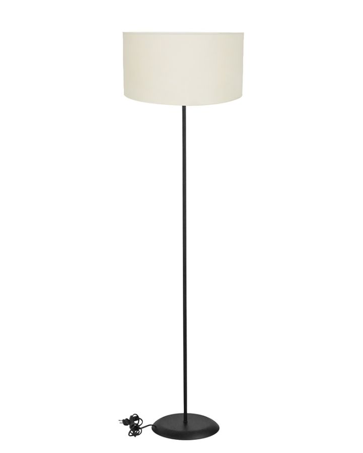 HFLB-01 FLOOR LAMP BL-ΛΕΥΚΟ/ΚΡΕΜ ΔΑΠΕΔΟΥ ΜΕ ΑΜΠΑΖΟΥΡ Φ40 ΚΥΛΙΝΔΡΟ Heronia 14-0417