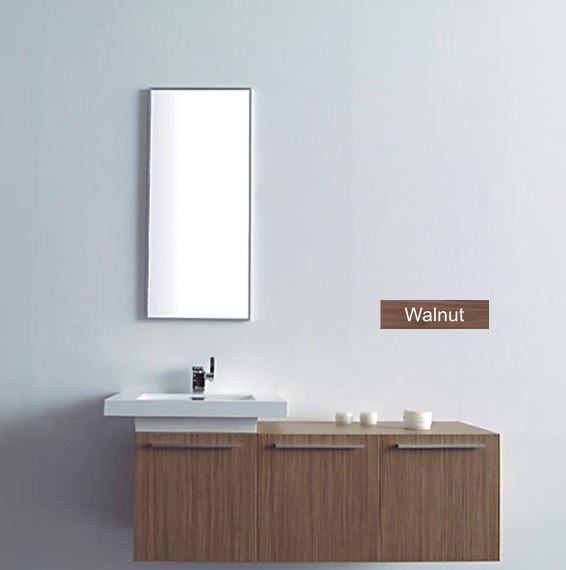 Σετ Έπιπλο Μπάνιου 120εκ.-Νιπτήρα Χρώμα Μελαμίνης Walnut ECO-120C  FT21.120.006W 