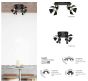 GU12015A-4B (x2) Mystik Packet Metal black ceiling lamp with rotating heads+ HOMELIGHTING 77-8866
