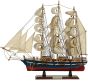 Ξύλινο Παραδοσιακό Καράβι 50 x 10 x 45 (H) cm, Χρώμα Καφέ-Μπλέ Lianos 31111