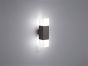 Απλίκα Εξ.Χώρου IP54 Επιτοίχια Ανθρακί 8xH33cm  2xE14 Led 3000K 2x320lm Trio Lighting Hudson 220060242