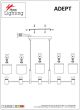 SE21-BL-120-SH1 ADEPT BLACK PENDANT WHITE SHADE+ HOMELIGHTING 77-8293