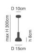 SE21-NM-4-NM2-MS3 ADEPT TUBE Nickel Matt Pendant Black Metal Shade+ HOMELIGHTING 77-8466