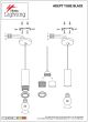 SE21-BL-4-3BL-GL1 ADEPT TUBE Black Pendant Smoked Glass+ HOMELIGHTING 77-8487
