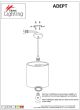 SE21-BL-B10-BL1W-SH2 ADEPT PENDANT Grey Fabric Wall Lamp + HOMELIGHTING 77-9008