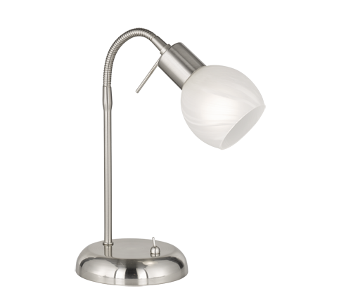Πορτατίφ 13xH20cm Λευκό Καπέλο Βάση Νίκελ Ματ Trio Lighting Antibes R50171007