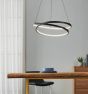 Κρεμαστό Φωτιστικό 55xH150cm Μαύρο LED 3000Κ 4800lm Eglo Ruotale 900472