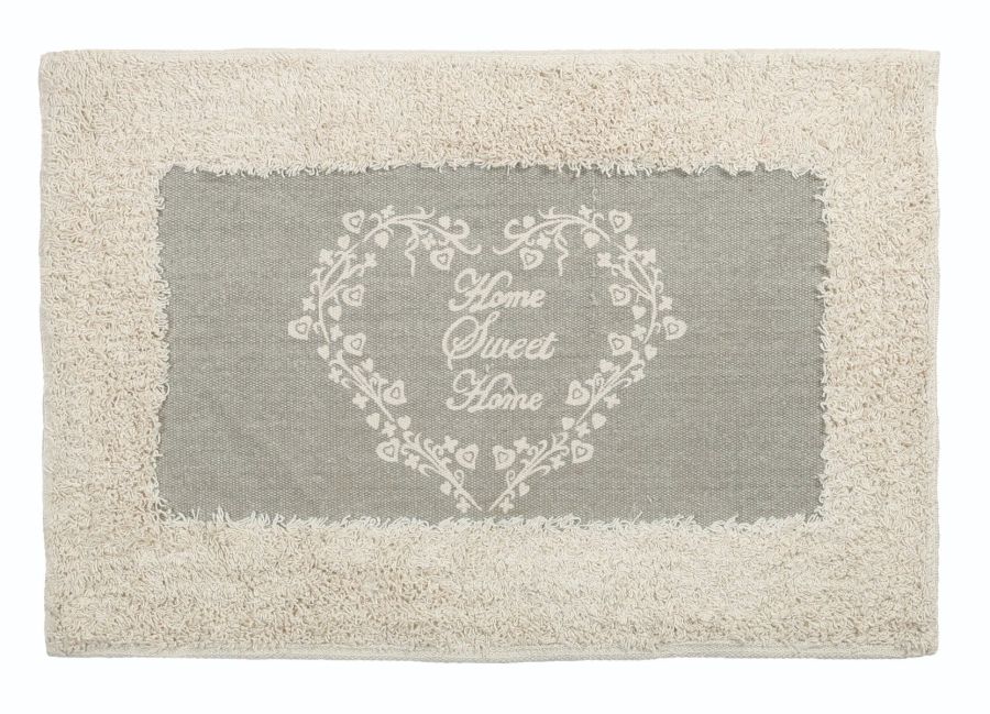 Ταπέτο Μπάνιου Βαμβακερό 40*60 εκ.Ecocasa Home Sweet Home 02-4385