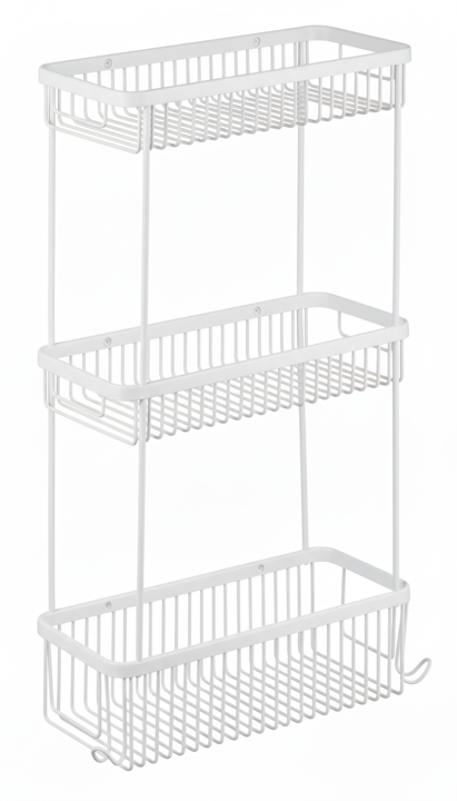 Τριπλή Γωνιακή Σπογγοθήκη Λευκό Bronze Art Σπογγοθήκες 1698-AA-3