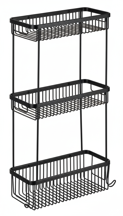 Τριπλή Γωνιακή Σπογγοθήκη Μαύρο Bronze Art Σπογγοθήκες 1698-MM-3