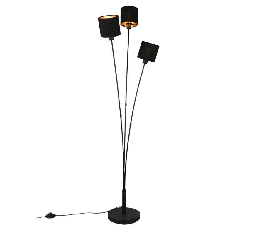 Φωτιστικό Δαπέδου Μαύρο Ματ Τρίφωτο 3xE14 41xH150cm Trio Lighting Tommy R46333979