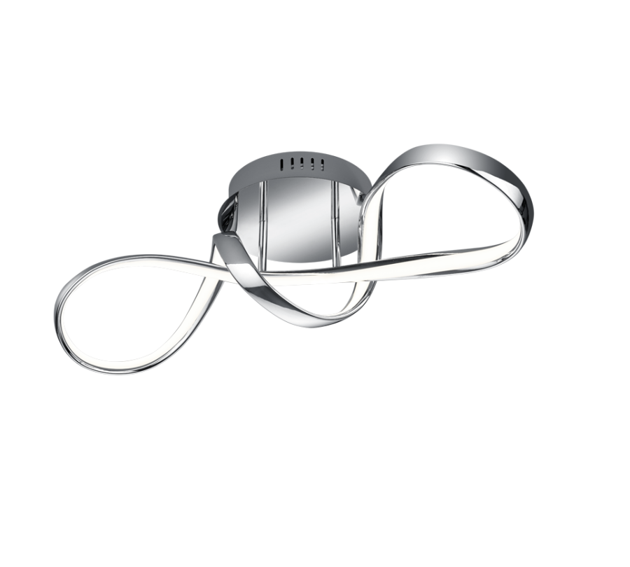 Φωτιστικό Πλαφονιέρα Οροφής Χρωμέ 60xH22cm Led 28w 3400lm 4000K Trio Lighting Perugia R67091106