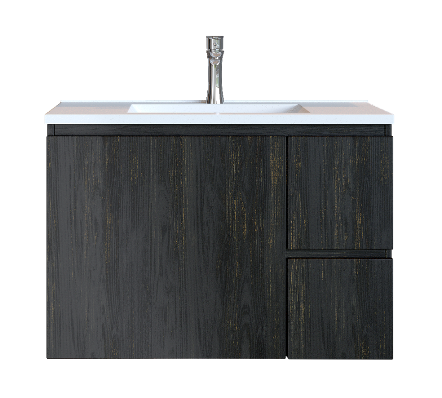 Έπιπλο Μπάνιου 90 εκ. με Νιπτήρα Χρώμα Pine Dark Sanitec Alba C 90